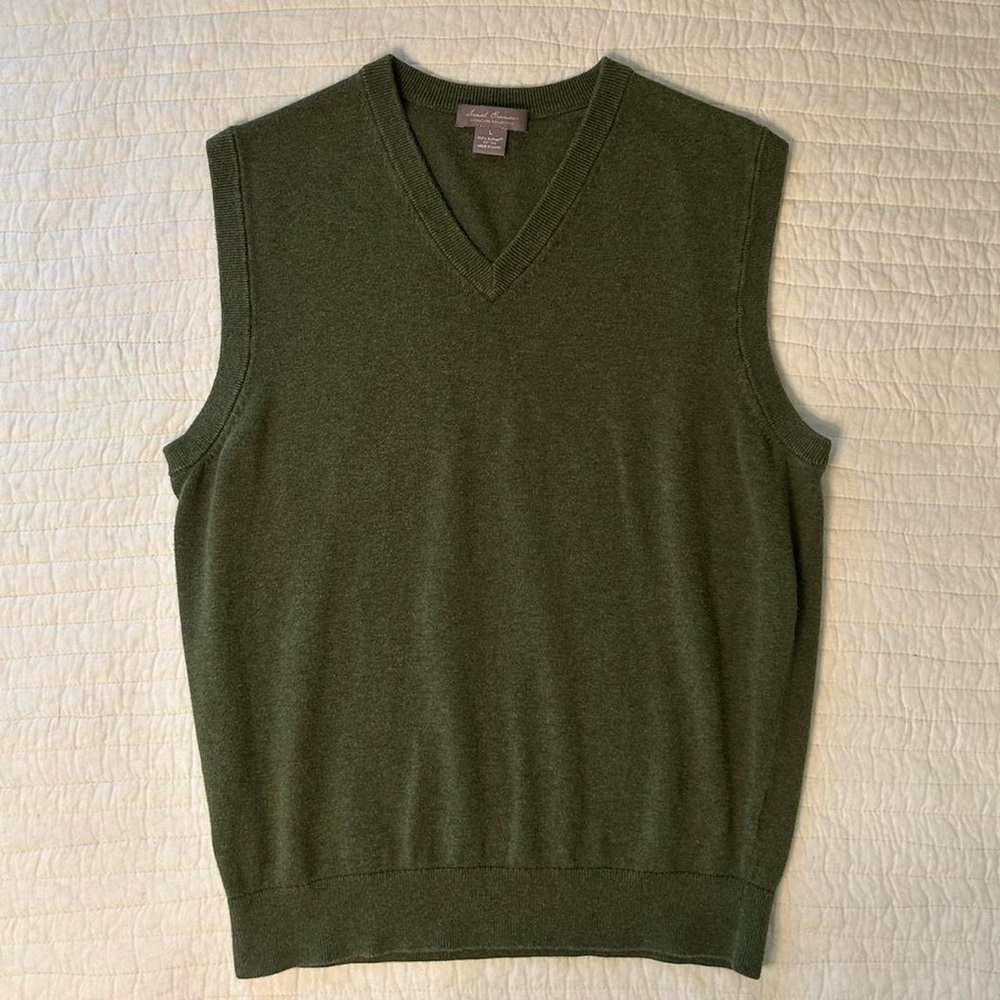 Daniel Cremieux Olive Green Signature Collection 100% Supima Cotton Vest